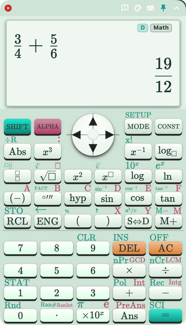 HubzillaCalc in the Mint theme